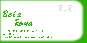 bela rona business card